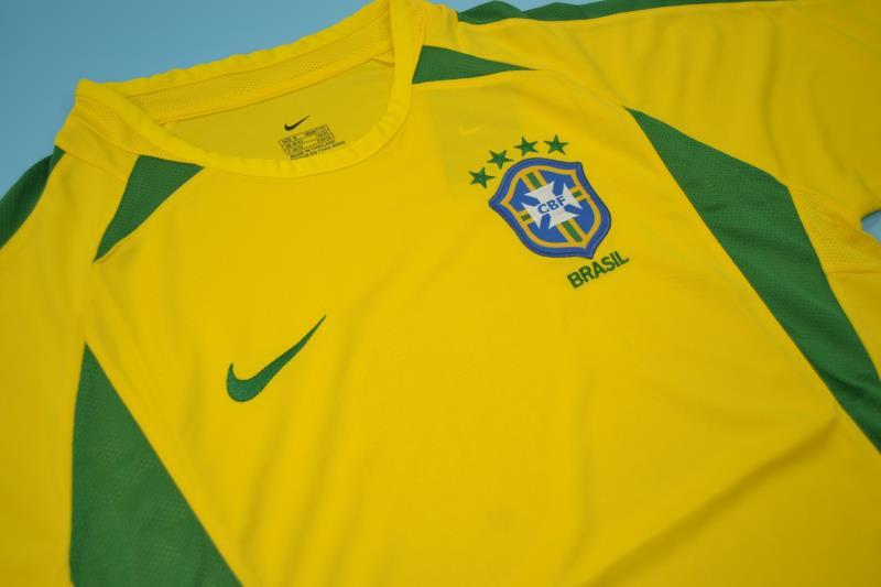 AAA(Thailand) Brazil 2002 Home Retro Soccer Jersey
