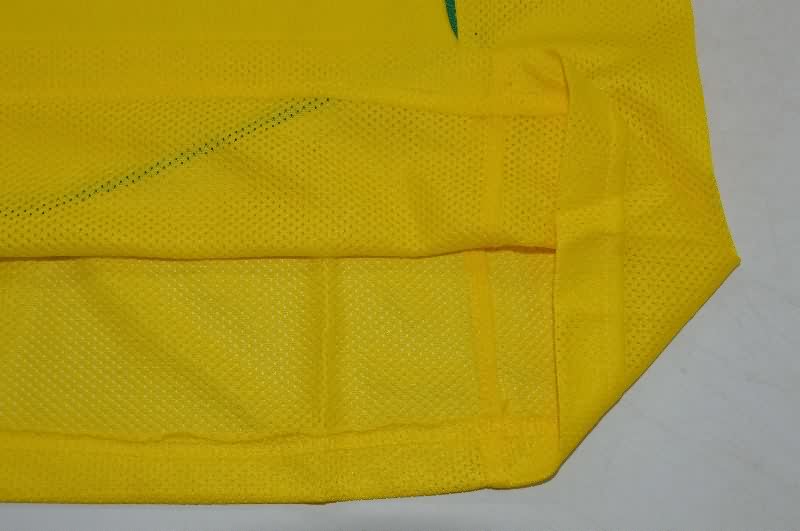AAA(Thailand) Brazil 2004 Home Retro Long Sleeve Soccer Jersey