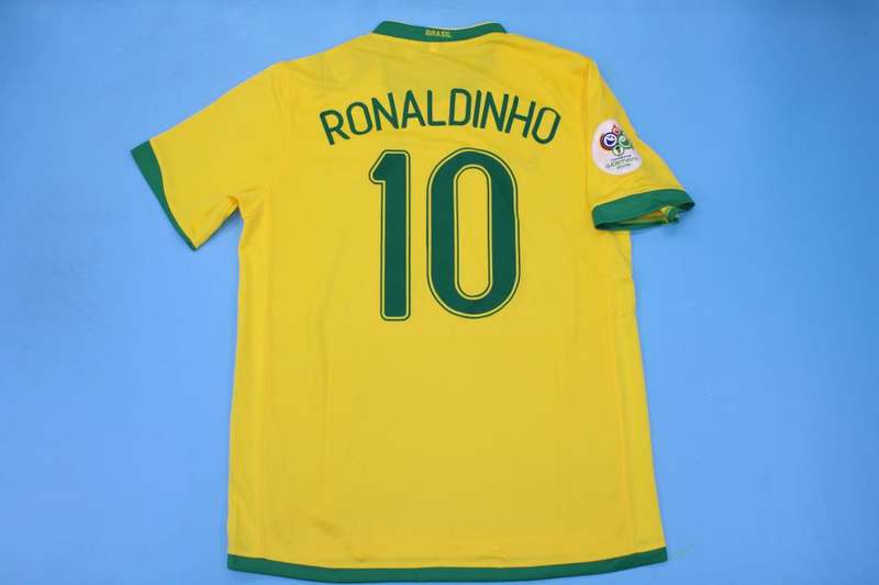 AAA(Thailand) Brazil 2006 Home Retro Soccer Jersey