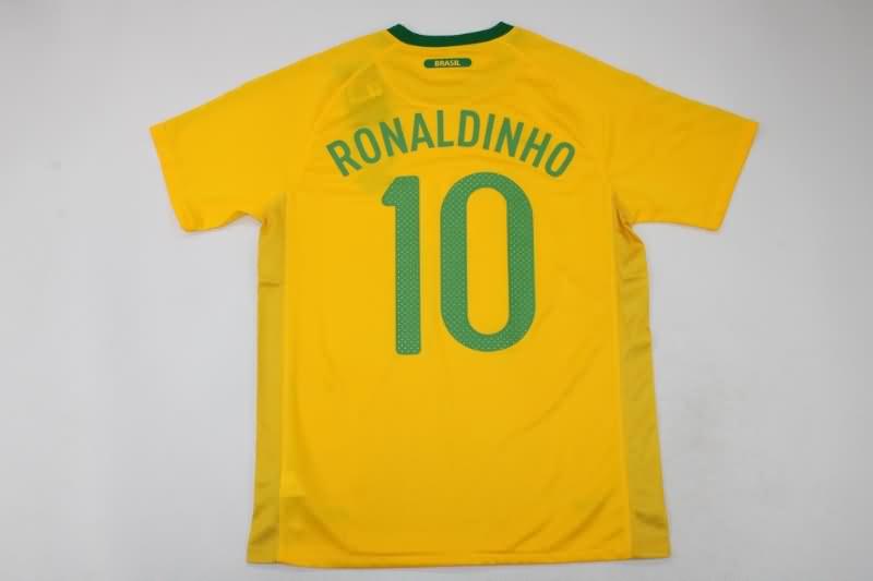 AAA(Thailand) Brazil 2010 Home Retro Soccer Jersey