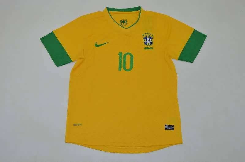 AAA(Thailand) Brazil 2012 Home Retro Soccer Jersey