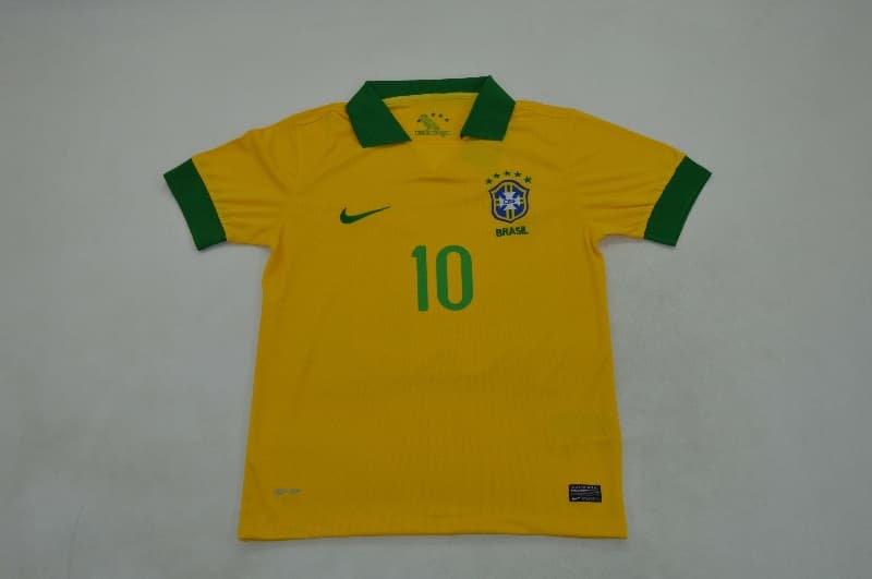 AAA(Thailand) Brazil 2013 Home Retro Soccer Jersey