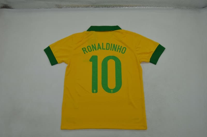 AAA(Thailand) Brazil 2013 Home Retro Soccer Jersey