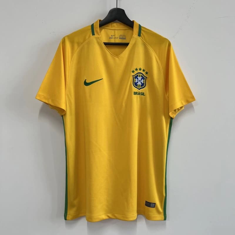 AAA(Thailand) Brazil 2016 Home Retro Soccer Jersey AAA(Thailand) Brazil 2016 Home Retro Soccer Jersey