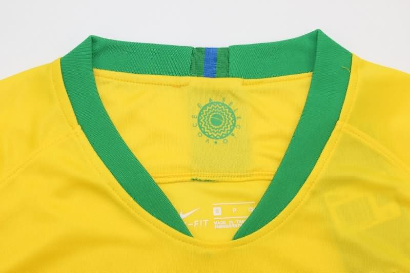 AAA(Thailand) Brazil 2018 Retro Home Soccer Jersey