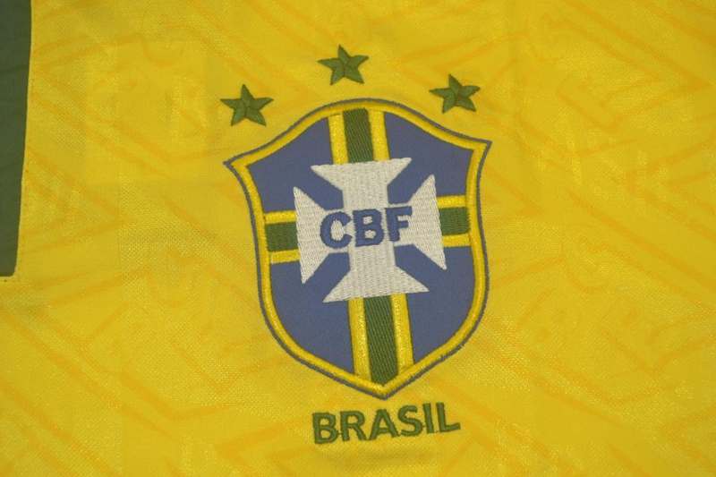 AAA(Thailand) Brazil 1991/93 Retro Home Soccer Jersey