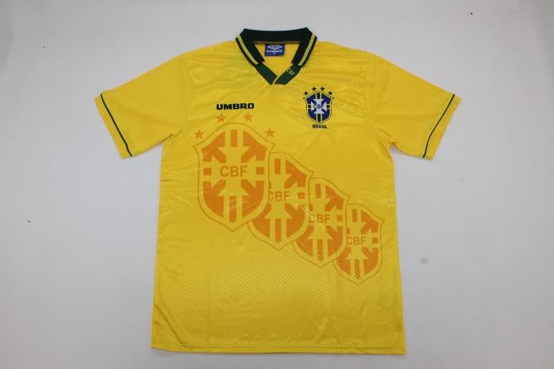 AAA(Thailand) Brazil 1994/96 Retro Home Soccer Jersey AAA(Thailand) Brazil 1994/96 Retro Home Soccer Jersey