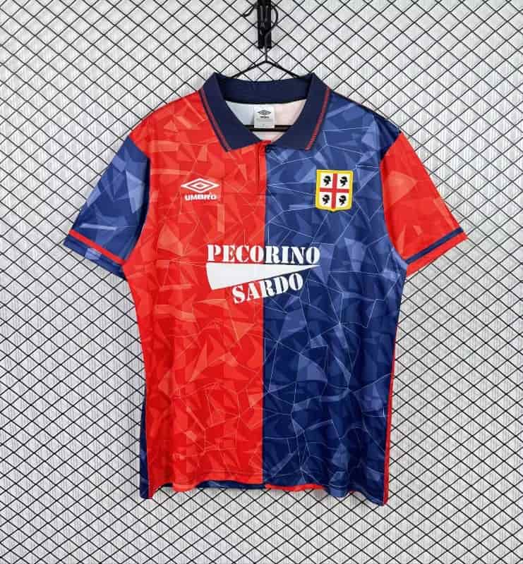 AAA(Thailand) Cagliari 1992/93 Home Retro Soccer Jersey AAA(Thailand) Cagliari 1992/93 Home Retro Soccer Jersey