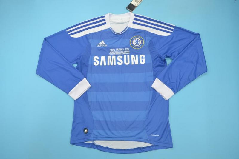 AAA(Thailand) Chelsea 2011/12 Home UCL Final Retro Jersey(L/S)