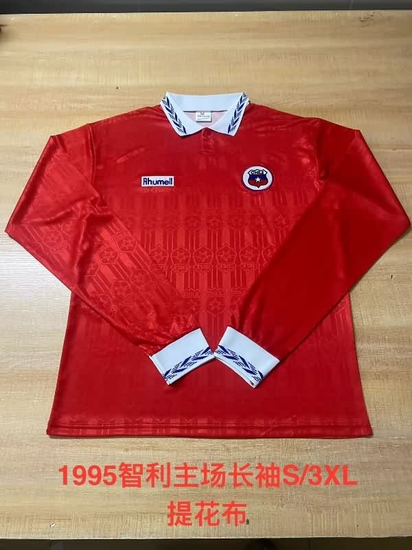 AAA(Thailand) Chile 1995 Home Long Sleeve Retro Soccer Jersey