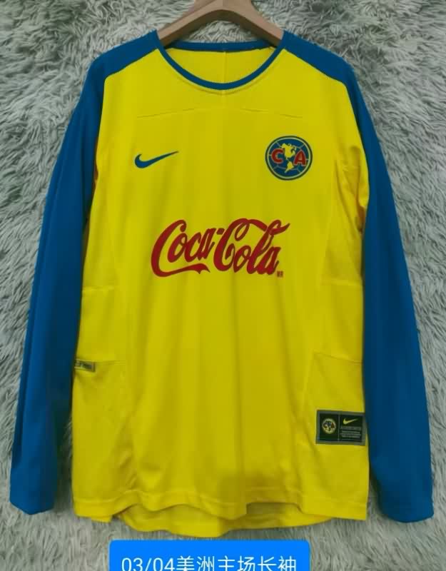 AAA(Thailand) Club America 2003/04 Home Long Sleeve Retro Soccer Jersey