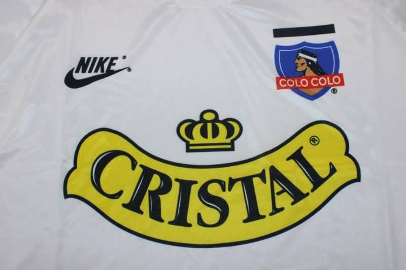 AAA(Thailand) Colo Colo 1995 Retro Home Long Sleeve Soccer Jersey