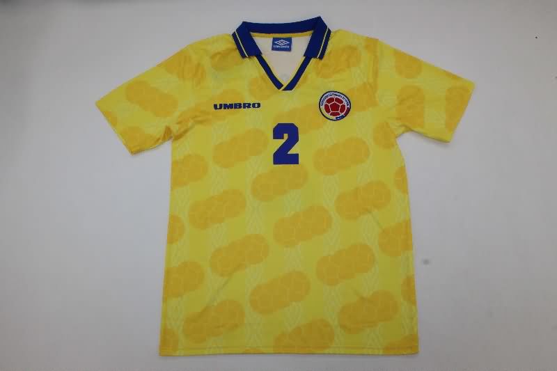 AAA(Thailand) Colombia 1994 Home Retro Soccer Jersey