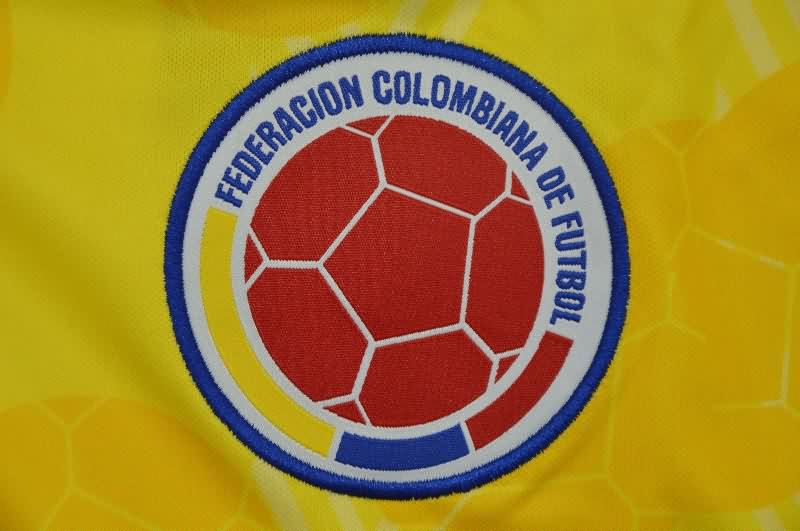 AAA(Thailand) Colombia 1994 Home Long Sleeve Retro Soccer Jersey