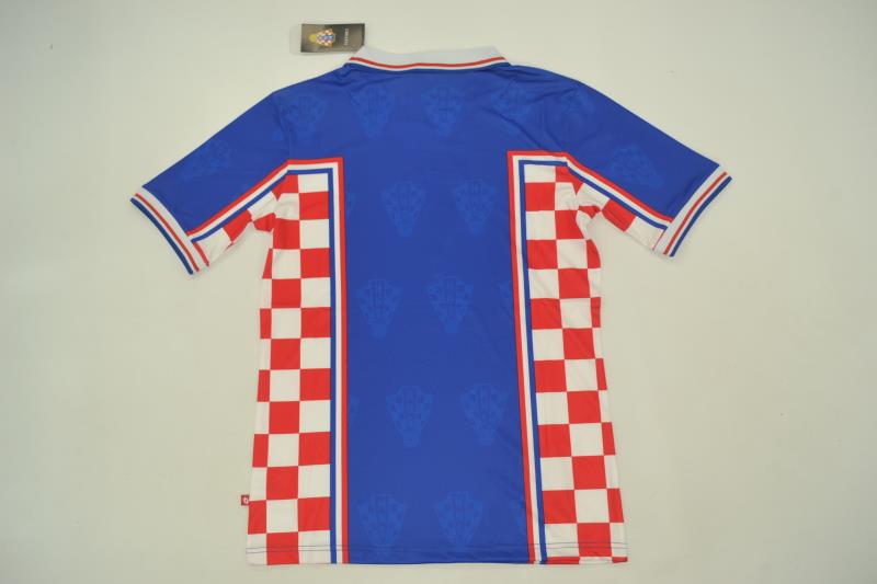 AAA(Thailand) Croatia 1998 Away Retro Soccer Jersey