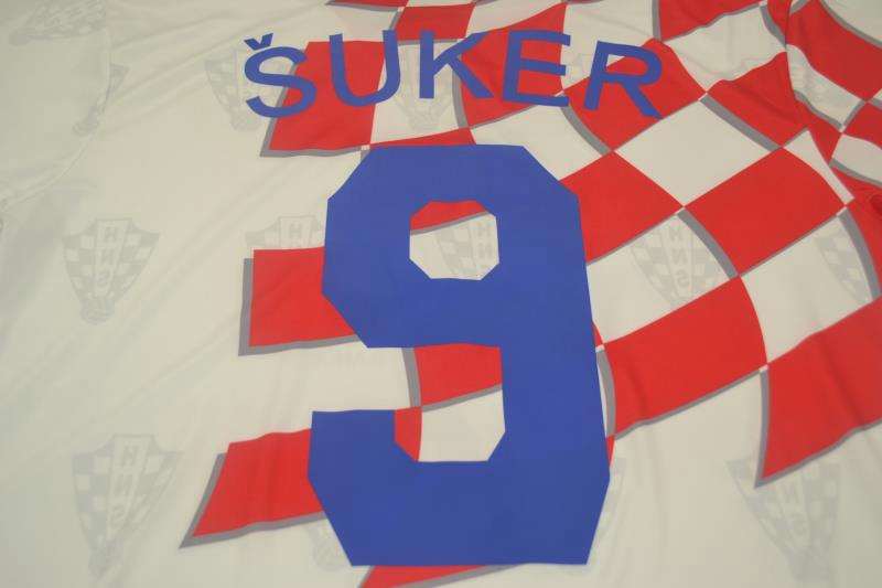 AAA(Thailand) Croatia 1998 Away Retro Soccer Jersey