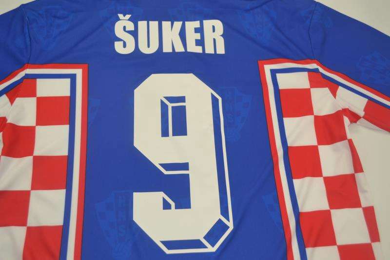 AAA(Thailand) Croatia 1998 Home Retro Soccer Jersey