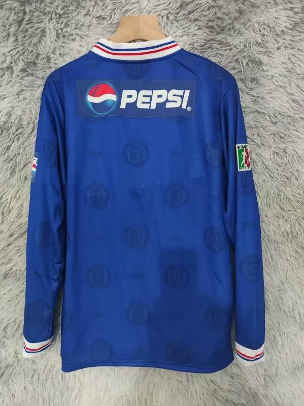 AAA(Thailand) Cruz Azul 1997/98 Home Retro Long Sleeve Soccer Jersey