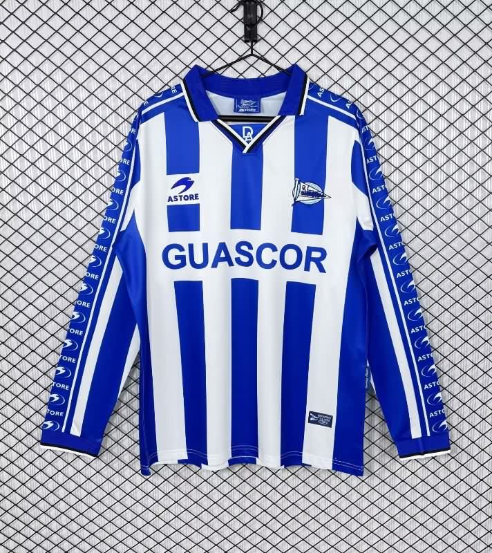 AAA(Thailand) Deportivo Alaves 1998/99 Home Retro Long Sleeve Soccer Jersey AAA(Thailand) Deportivo Alaves 1998/99 Home Retro Long Sleeve Soccer Jersey