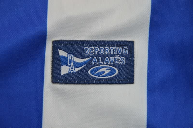 AAA(Thailand) Deportivo Alaves 1998/99 Home Retro Long Sleeve Soccer Jersey