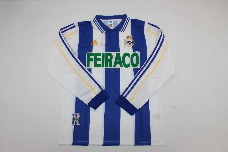 AAA(Thailand) Deportivo La Coruna 1999/00 Home Long Sleeve Retro Soccer Jersey