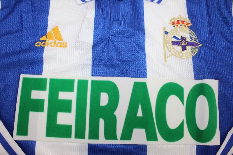 AAA(Thailand) Deportivo La Coruna 1999/00 Home Long Sleeve Retro Soccer Jersey