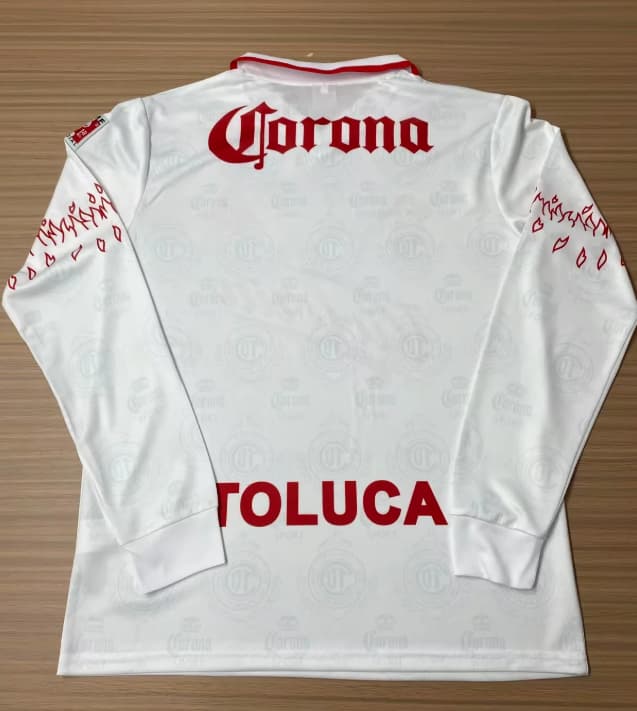 AAA(Thailand) Deportivo Toluca 1996/97 Away Retro Long Sleeve Soccer Jersey