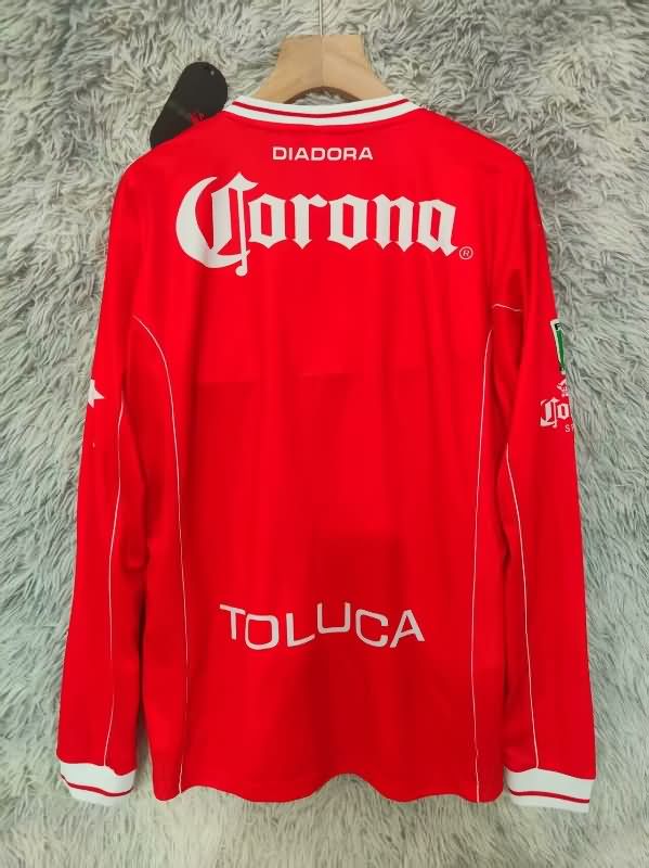 AAA(Thailand) Deportivo Toluca 1998/99 Home Retro Long Sleeve Soccer Jersey