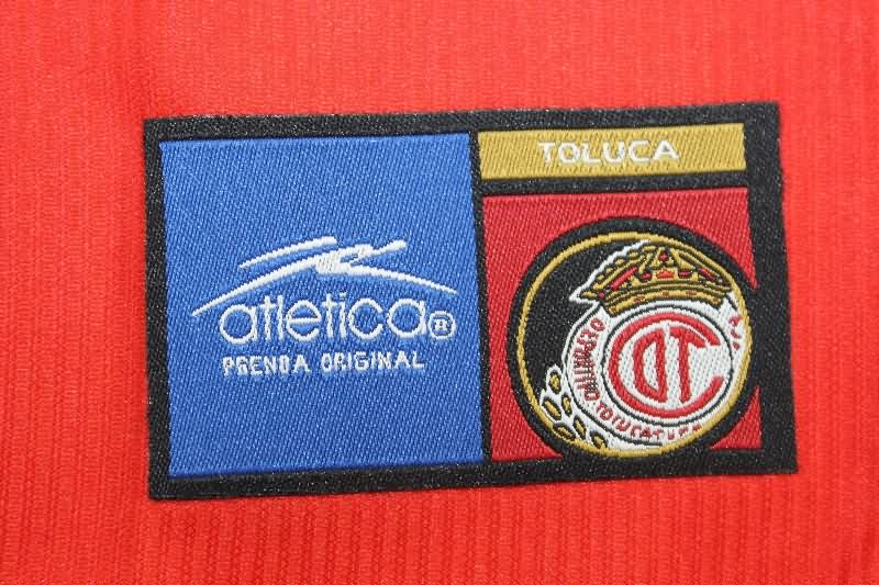 AAA(Thailand) Deportivo Toluca 1999/00 Home Retro Long Sleeve Soccer Jersey