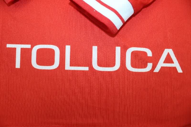 AAA(Thailand) Deportivo Toluca 1999/00 Home Retro Long Sleeve Soccer Jersey