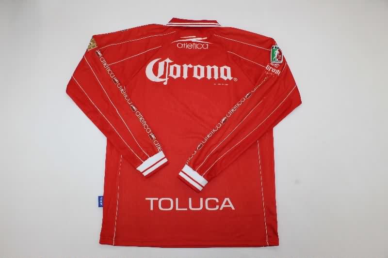 AAA(Thailand) Deportivo Toluca 1999/00 Home Retro Long Sleeve Soccer Jersey