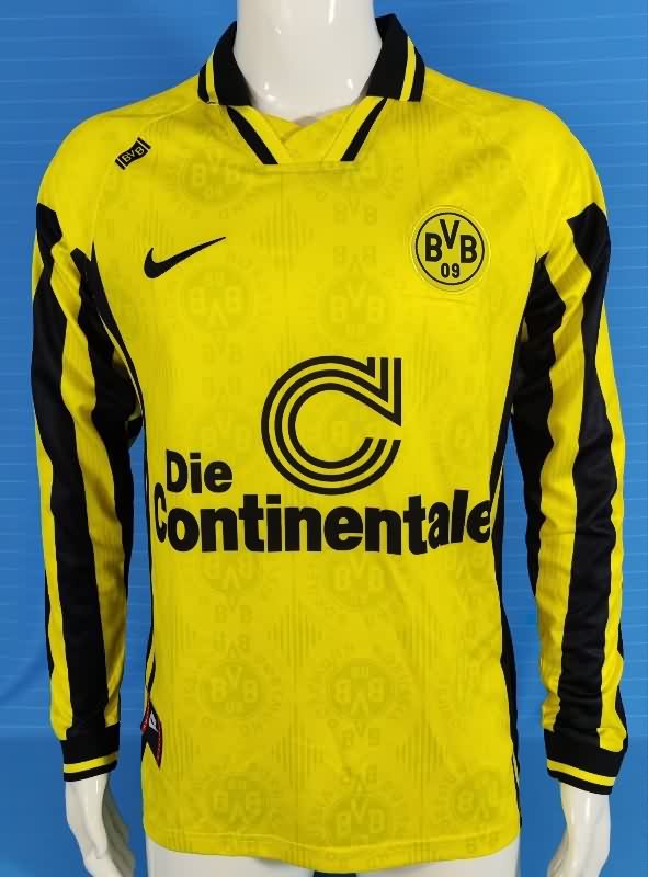 AAA(Thailand) Dortmund 1996/97 Home Retro Long Sleeve Soccer Jersey AAA(Thailand) Dortmund 1996/97 Home Retro Long Sleeve Soccer Jersey
