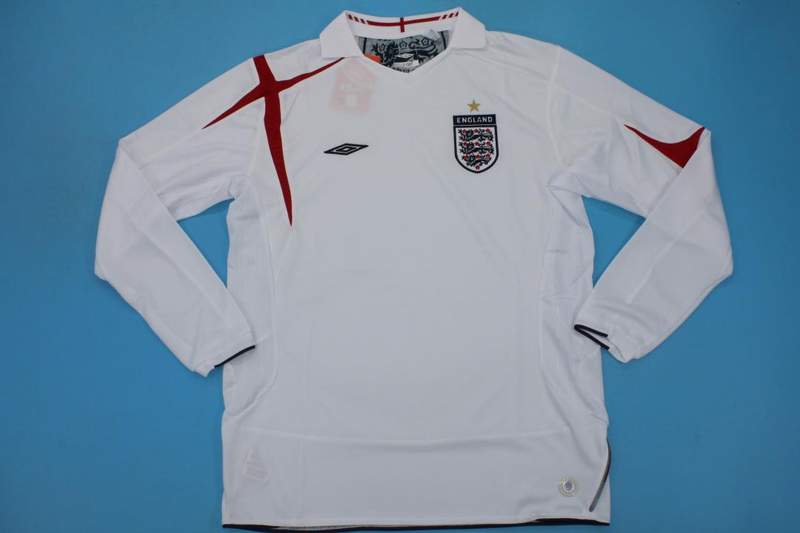 AAA(Thailand) England 2006 Home Retro Soccer Jersey(L/S)