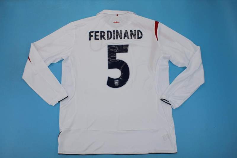 AAA(Thailand) England 2006 Home Retro Soccer Jersey(L/S)
