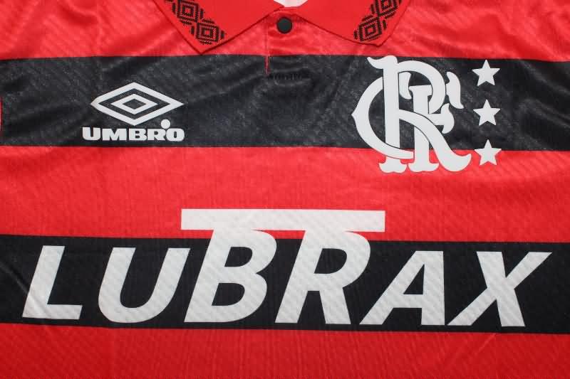 AAA(Thailand) Flamengo 1992/93 Home Retro Long Sleeve Soccer Jersey