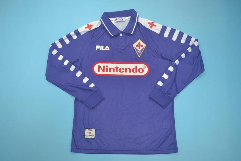 AAA(Thailand) Fiorentina 1998/99 Home Retro Soccer Jersey(L/S)