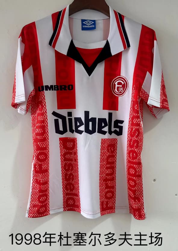AAA(Thailand) Fortuna Dusseldorf 1996/98 Home Retro Soccer Jersey AAA(Thailand) Fortuna Dusseldorf 1996/98 Home Retro Soccer Jersey