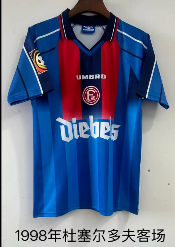 AAA(Thailand) Fortuna Dusseldorf 1997/98 Away Retro Soccer Jersey AAA(Thailand) Fortuna Dusseldorf 1997/98 Away Retro Soccer Jersey