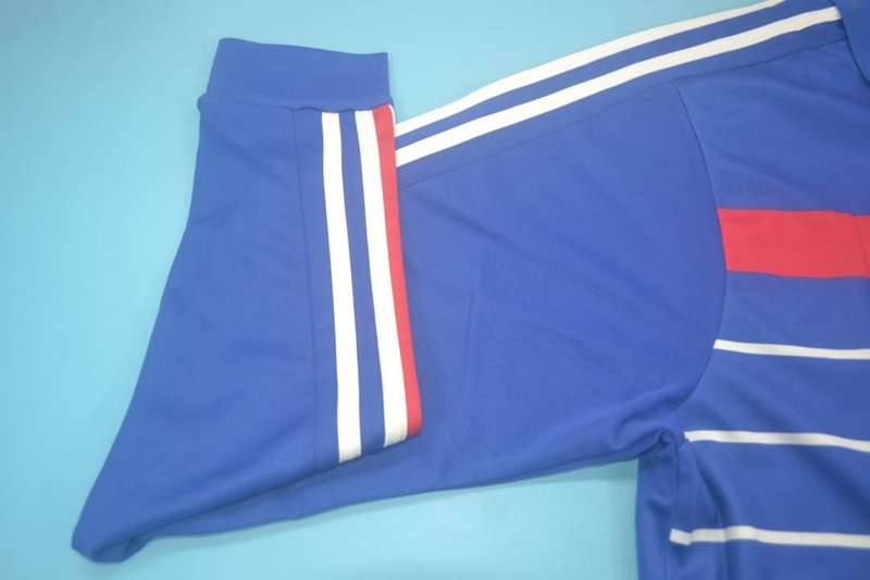 AAA(Thailand) France 1984 Home Retro Soccer Jersey(L/S)