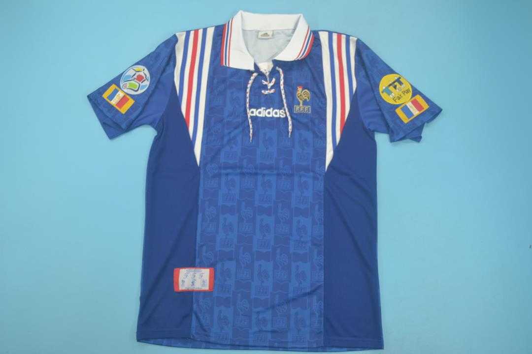 AAA(Thailand) France 1996 Home Retro Soccer Jersey