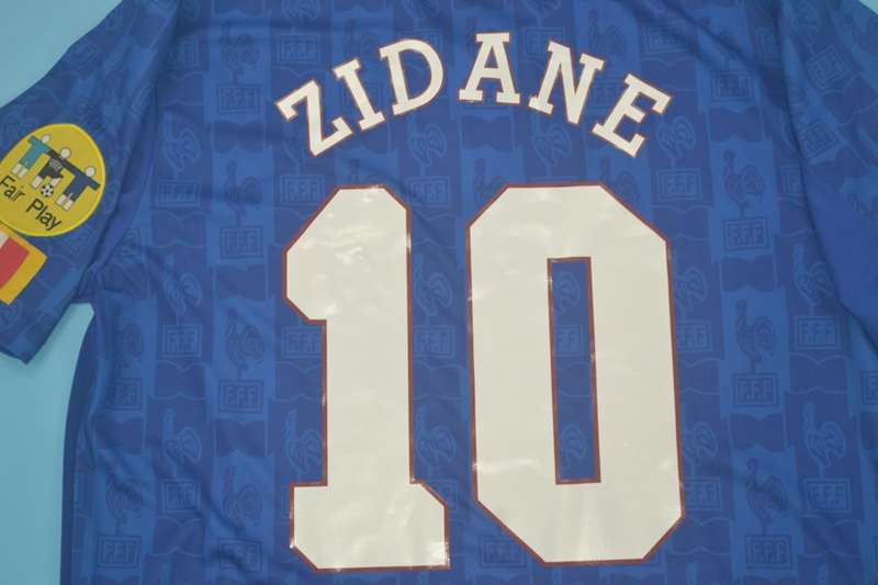 AAA(Thailand) France 1996 Home Retro Soccer Jersey