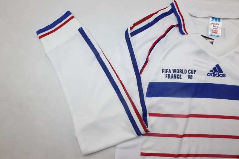 AAA(Thailand) France 1998 Away Long Sleeve Retro Soccer Jersey
