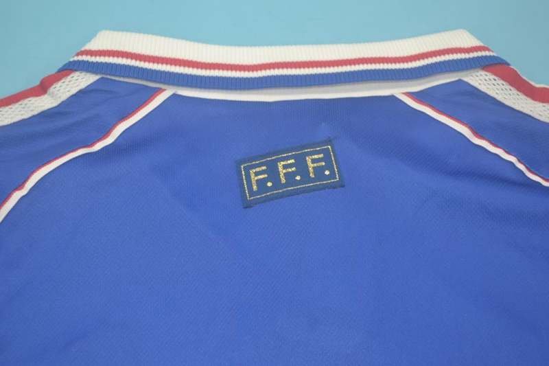 AAA(Thailand) France 1998 Home Retro Soccer Jersey(L/S)