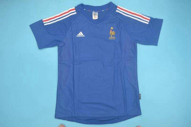 AAA(Thailand) France 2002 Home Retro Soccer Jersey