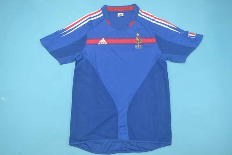 AAA(Thailand) France 2004 Home Retro Soccer Jersey