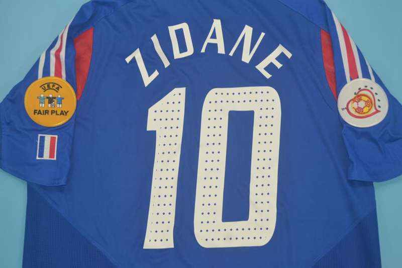 AAA(Thailand) France 2004 Home Retro Soccer Jersey