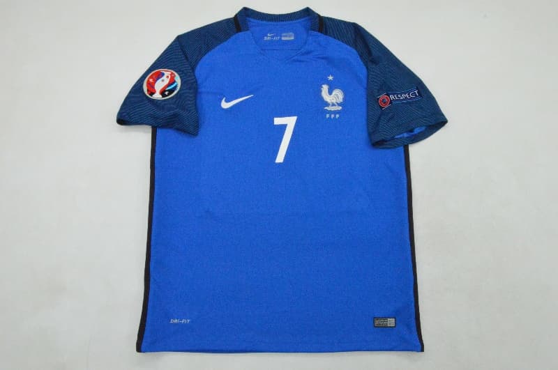 AAA(Thailand) France 2016 Home Retro Soccer Jersey