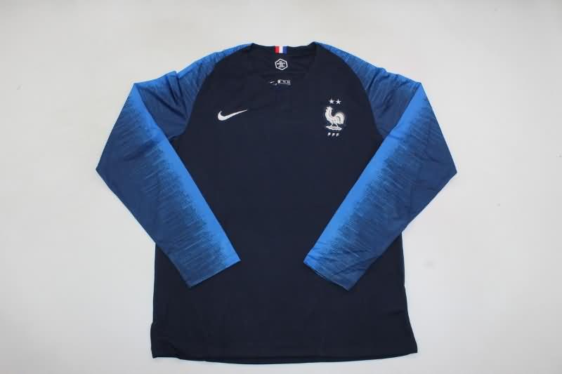 AAA(Thailand) France 2018 Home Long Sleeve Retro Soccer Jersey