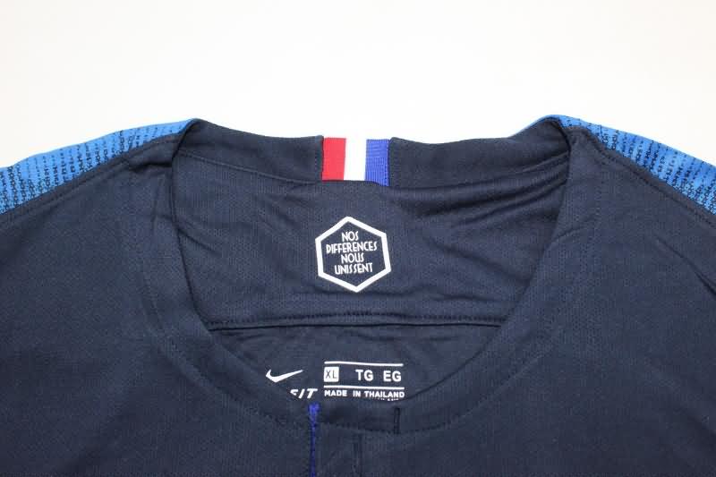 AAA(Thailand) France 2018 Home Long Sleeve Retro Soccer Jersey