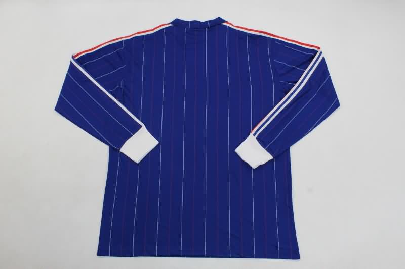 AAA(Thailand) France 1980/82 Home Long Sleeve Retro Soccer Jersey